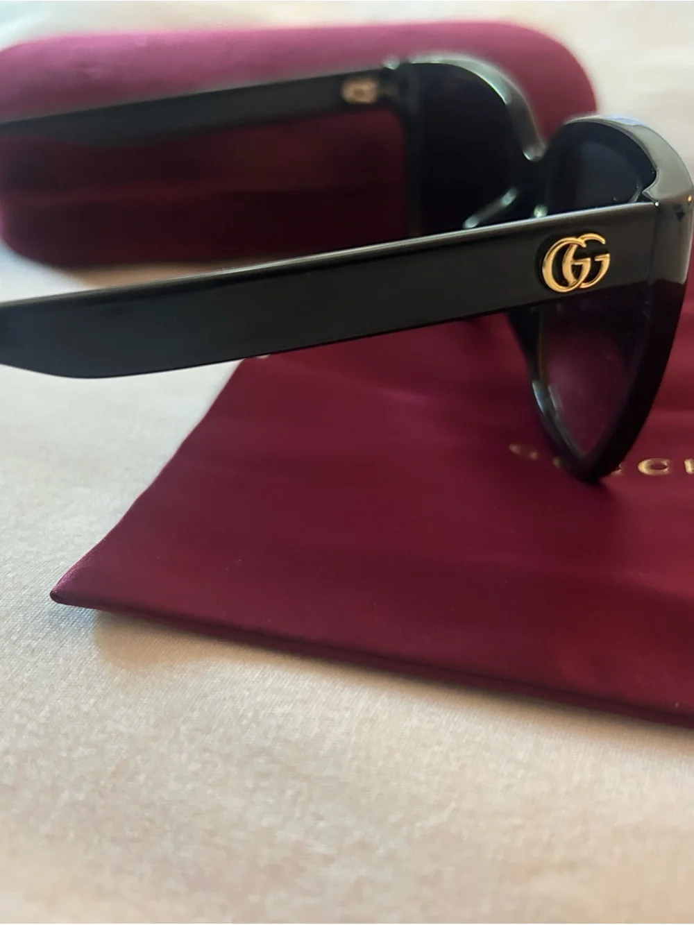 Gucci Black Gradient Lens Women's Sunglasses